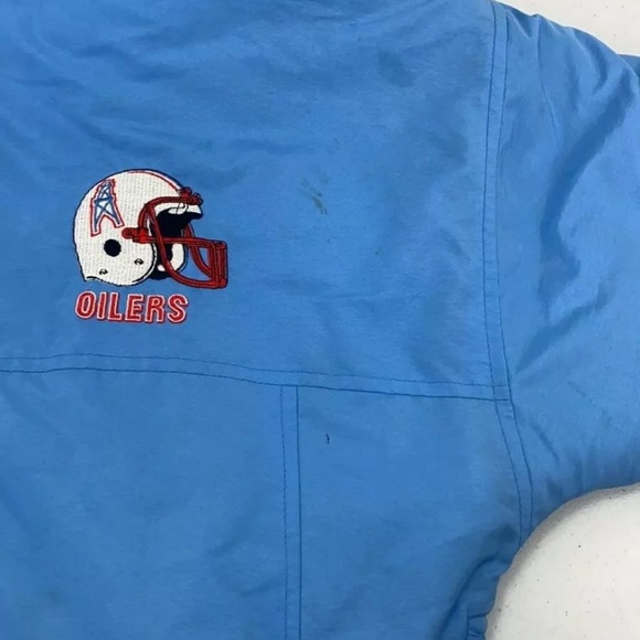 Vintage Starter Houston Oilers Zip Up Coat Large - Picture 2 of 12